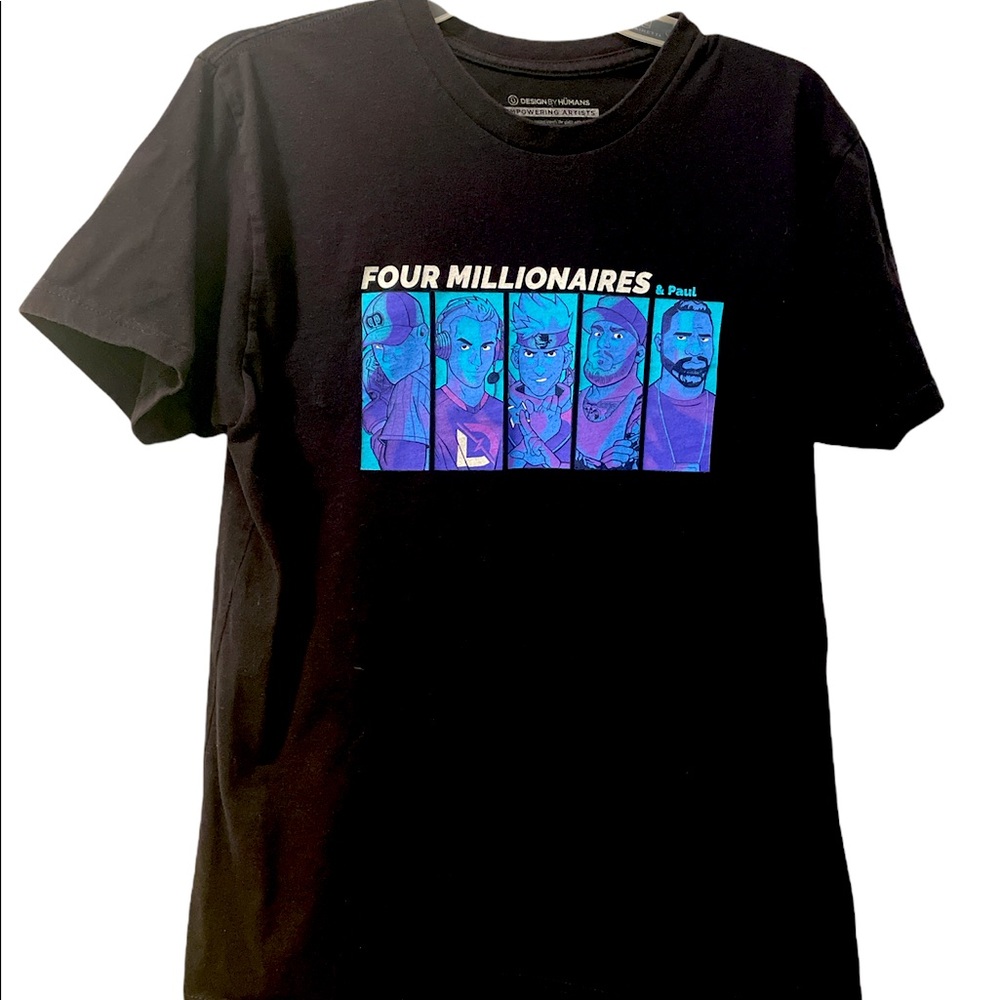 Design by Humans Black Tee Fortnite Graphic